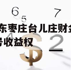 山东枣庄台儿庄财金D1号收益权