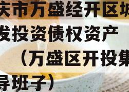 重庆市万盛经开区城市开发投资债权资产（二）】（万盛区开投集团领导班子）