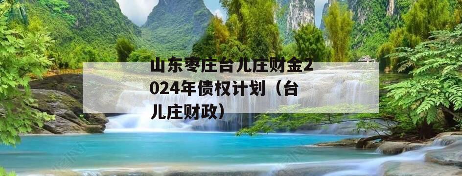 山东枣庄台儿庄财金2024年债权计划（台儿庄财政）