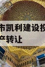 资阳市凯利建设投资债权资产转让