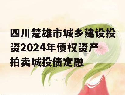 四川楚雄市城乡建设投资2024年债权资产拍卖城投债定融