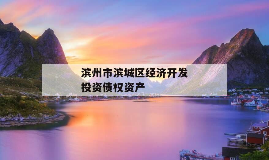 滨州市滨城区经济开发投资债权资产