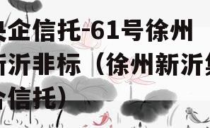 央企信托-61号徐州新沂非标（徐州新沂集合信托）