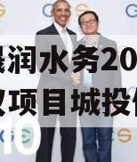山东晟润水务2023年债权项目城投债定融