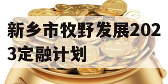 新乡市牧野发展2023定融计划