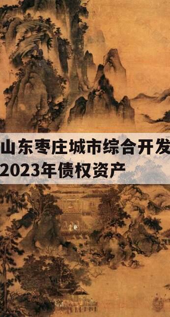 山东枣庄城市综合开发2023年债权资产