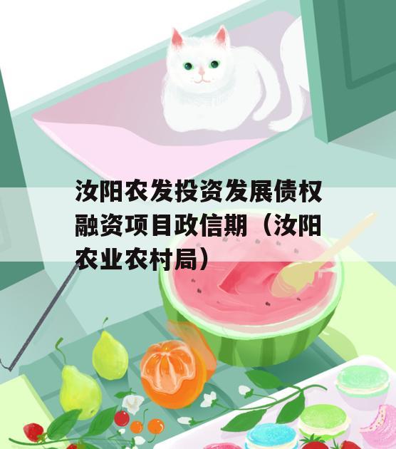 汝阳农发投资发展债权融资项目政信期（汝阳农业农村局）