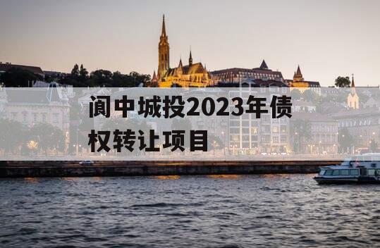 阆中城投2023年债权转让项目