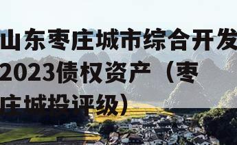 山东枣庄城市综合开发2023债权资产（枣庄城投评级）