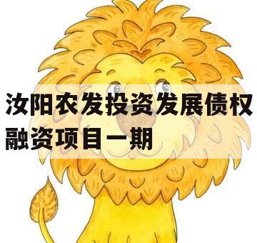 汝阳农发投资发展债权融资项目一期