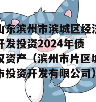 山东滨州市滨城区经济开发投资2024年债权资产（滨州市片区城市投资开发有限公司）