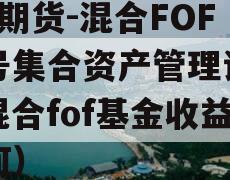 HH期货-混合FOF二号集合资产管理计划（混合fof基金收益如何）