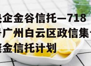 央企金谷信托—718号广州白云区政信集合资金信托计划