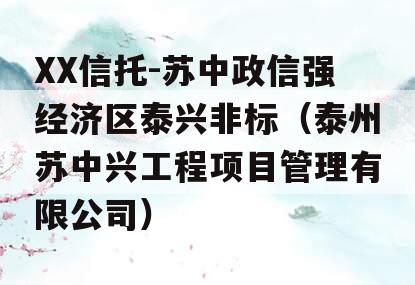 XX信托-苏中政信强经济区泰兴非标（泰州苏中兴工程项目管理有限公司）