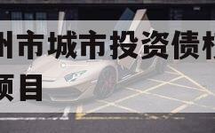 林州市城市投资债权融资项目