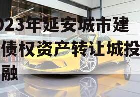 2023年延安城市建投债权资产转让城投债定融
