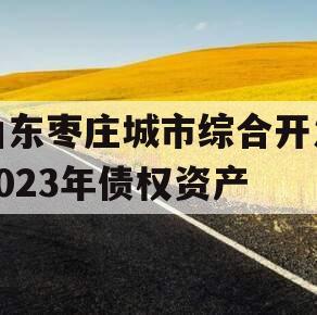 山东枣庄城市综合开发2023年债权资产