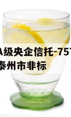 A级央企信托-757泰州市非标