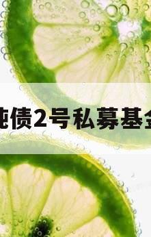 纯债2号私募基金