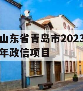 山东省青岛市2023年政信项目 山东省青岛市2023年政信项目