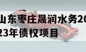山东枣庄晟润水务2023年债权项目