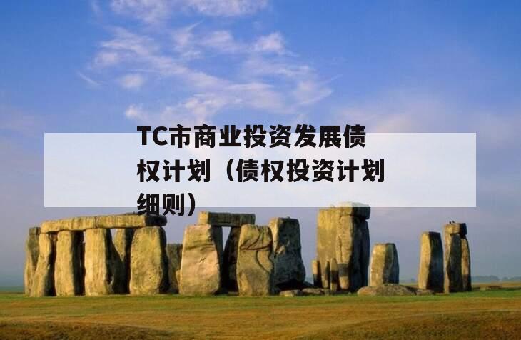 TC市商业投资发展债权计划（债权投资计划细则）
