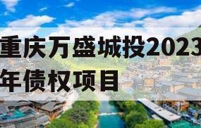 重庆万盛城投2023年债权项目