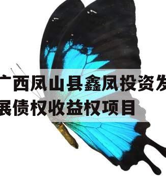 广西凤山县鑫凤投资发展债权收益权项目 广西凤山县鑫凤投资发展债权收益权项目
