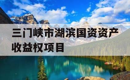 三门峡市湖滨国资资产收益权项目