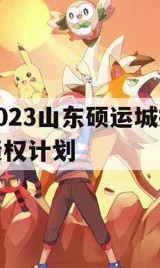 2023山东硕运城投债权计划
