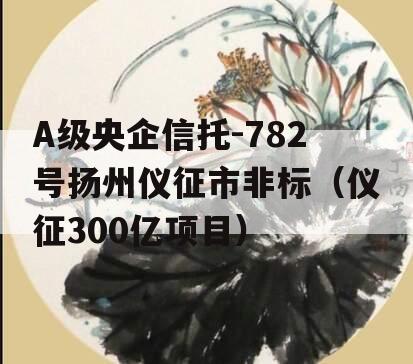 A级央企信托-782号扬州仪征市非标（仪征300亿项目）