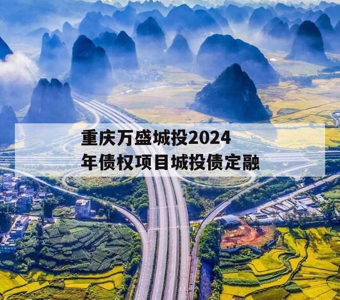 重庆万盛城投2024年债权项目城投债定融