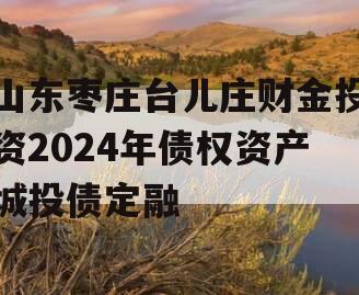 山东枣庄台儿庄财金投资2024年债权资产城投债定融