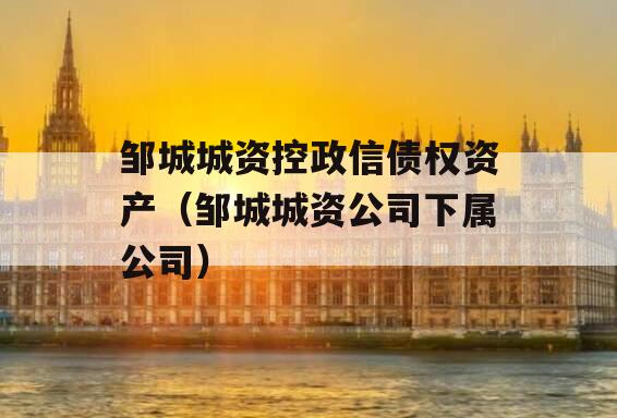 邹城城资控政信债权资产（邹城城资公司下属公司）