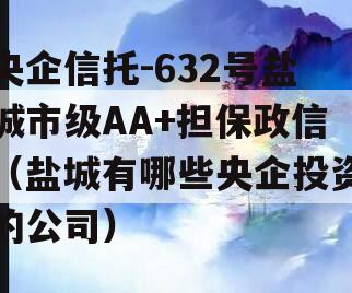 央企信托-632号盐城市级AA+担保政信（盐城有哪些央企投资的公司）