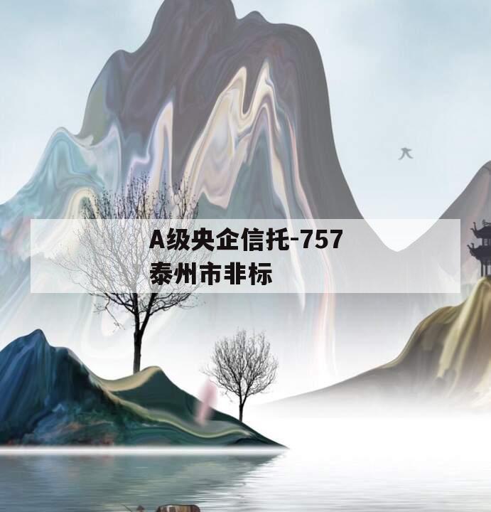 A级央企信托-757泰州市非标