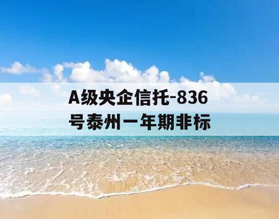 A级央企信托-836号泰州一年期非标