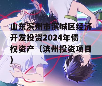 山东滨州市滨城区经济开发投资2024年债权资产（滨州投资项目）