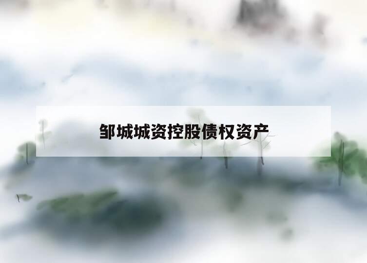 邹城城资控股债权资产