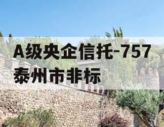 A级央企信托-757泰州市非标