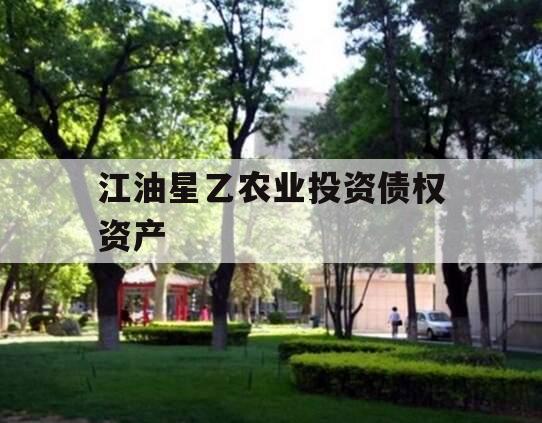 江油星乙农业投资债权资产