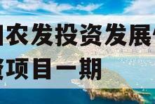 汝阳农发投资发展债权融资项目一期