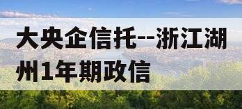 大央企信托--浙江湖州1年期政信