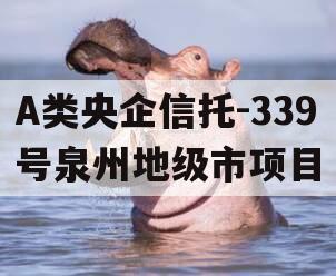 A类央企信托-339号泉州地级市项目