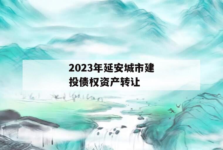 2023年延安城市建投债权资产转让