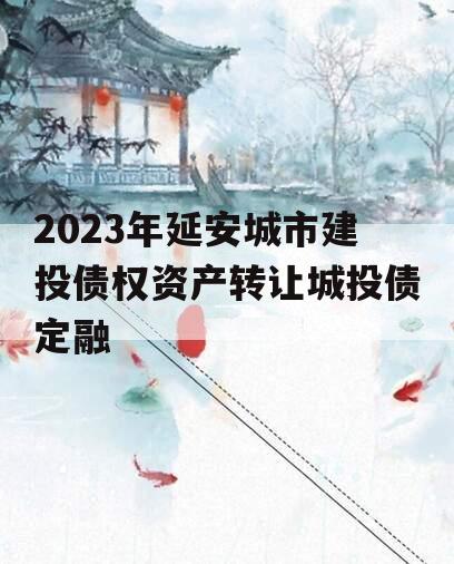 2023年延安城市建投债权资产转让城投债定融