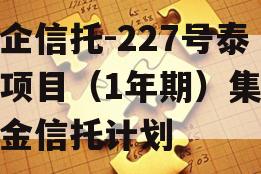 央企信托-227号泰州项目（1年期）集合资金信托计划