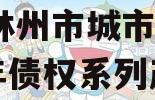 河南林州市城市投资2023年债权系列产品