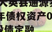 四川大英县通源实业2023年债权资产001城投债定融
