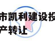 资阳市凯利建设投资债权资产转让